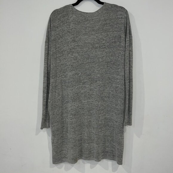 Aritzia Wilfred Free Light Grey Gail Jersey Vneck mini Dress with pockets sz S - Picture 12 of 15